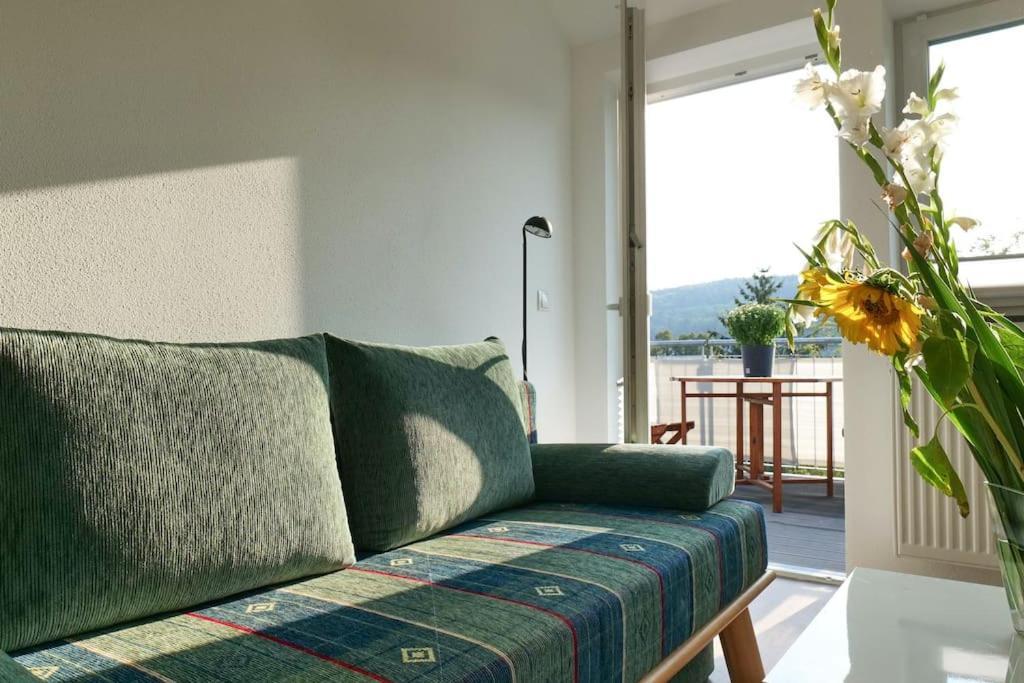 Wunderschoene Ferienwohnung Mit Balkon In Aue Esterno foto